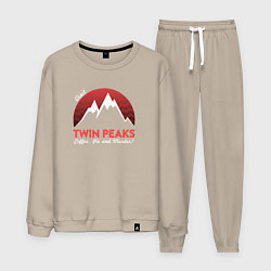 Костюм хлопковый мужской Twin Peaks: Pie & Murder, цвет: миндальный