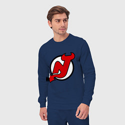 Костюм хлопковый мужской New Jersey Devils, цвет: тёмно-синий — фото 2