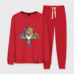 Костюм хлопковый мужской Florida Panthers, цвет: красный