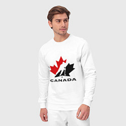 Костюм хлопковый мужской Canada, цвет: белый — фото 2