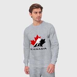 Костюм хлопковый мужской Canada, цвет: меланж — фото 2