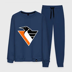 Костюм хлопковый мужской Pittsburgh Penguins, цвет: тёмно-синий
