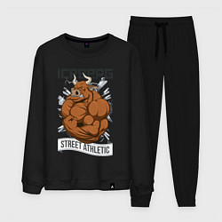 Костюм хлопковый мужской Iceberg: Street Athletic, цвет: черный