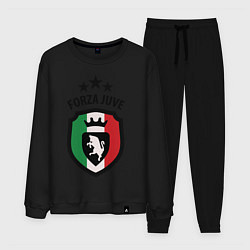 Костюм хлопковый мужской Forza Juventus, цвет: черный