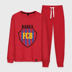 Костюм хлопковый мужской Barca FCB, цвет: красный