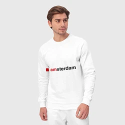 Костюм хлопковый мужской I amsterdam, цвет: белый — фото 2