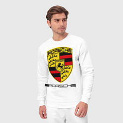 Костюм хлопковый мужской Porsche Stuttgart, цвет: белый — фото 2