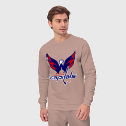 Костюм хлопковый мужской Washington Capitals: Ovechkin, цвет: пыльно-розовый — фото 2