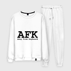 Костюм хлопковый мужской AFK: Away From Keyboard, цвет: белый