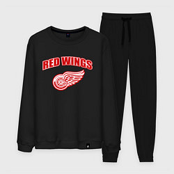 Костюм хлопковый мужской Detroit Red Wings, цвет: черный