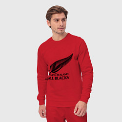 Костюм хлопковый мужской New Zeland: All blacks, цвет: красный — фото 2