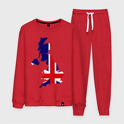 Костюм хлопковый мужской Великобритания (Great Britain), цвет: красный