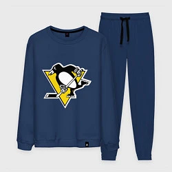Костюм хлопковый мужской Pittsburgh Penguins, цвет: тёмно-синий