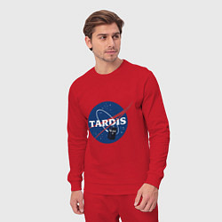 Костюм хлопковый мужской Tardis NASA, цвет: красный — фото 2