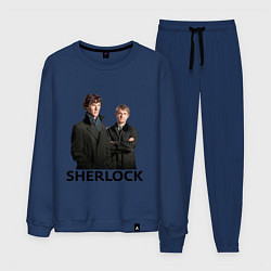 Костюм хлопковый мужской Sherlock, цвет: тёмно-синий