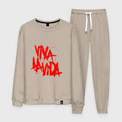 Костюм хлопковый мужской Viva La Vida, цвет: миндальный