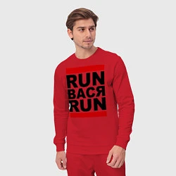 Костюм хлопковый мужской Run Вася Run, цвет: красный — фото 2