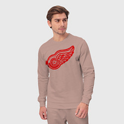 Костюм хлопковый мужской Detroit Red Wings: Pavel Datsyuk, цвет: пыльно-розовый — фото 2