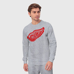 Костюм хлопковый мужской Detroit Red Wings: Pavel Datsyuk, цвет: меланж — фото 2