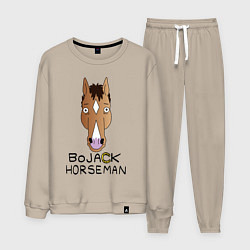 Костюм хлопковый мужской BoJack Horseman, цвет: миндальный