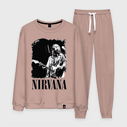 Костюм хлопковый мужской Black Nirvana, цвет: пыльно-розовый