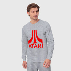 Костюм хлопковый мужской Atari, цвет: меланж — фото 2