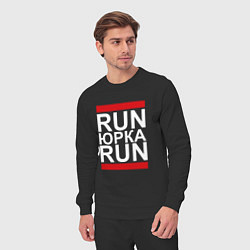 Костюм хлопковый мужской Run Юрка Run, цвет: черный — фото 2