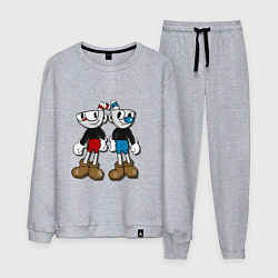 Костюм хлопковый мужской Cuphead: Mugman Friends, цвет: меланж