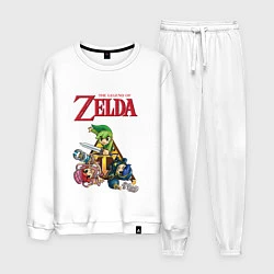 Костюм хлопковый мужской Zelda: Tri force heroes, цвет: белый