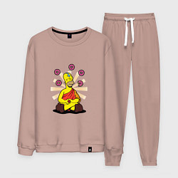Костюм хлопковый мужской Homer Relax, цвет: пыльно-розовый