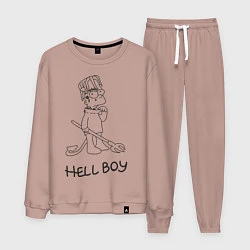 Костюм хлопковый мужской Bart: Hell Boy, цвет: пыльно-розовый