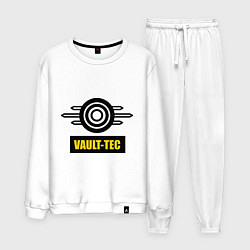 Костюм хлопковый мужской Vault-tec, цвет: белый