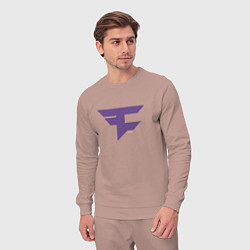 Костюм хлопковый мужской Faze Clan Ultraviolet, цвет: пыльно-розовый — фото 2