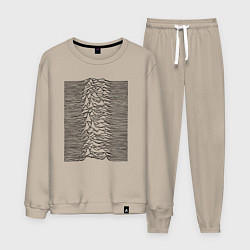 Костюм хлопковый мужской Unknown Pleasures, цвет: миндальный