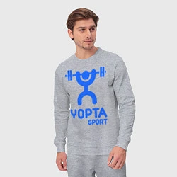 Костюм хлопковый мужской Yopta Sport, цвет: меланж — фото 2