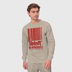 Костюм хлопковый мужской Slipknot: barcode, цвет: миндальный — фото 2