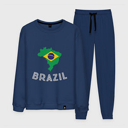 Костюм хлопковый мужской Brazil Country, цвет: тёмно-синий