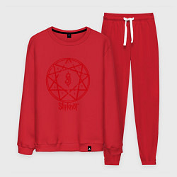 Костюм хлопковый мужской Slipknot Penragram, цвет: красный