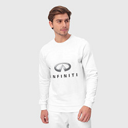 Костюм хлопковый мужской Logo Infiniti, цвет: белый — фото 2