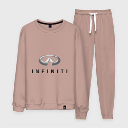 Костюм хлопковый мужской Logo Infiniti, цвет: пыльно-розовый