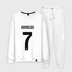 Костюм хлопковый мужской RONALDO 7, цвет: белый