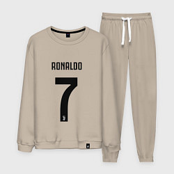 Костюм хлопковый мужской RONALDO 7, цвет: миндальный