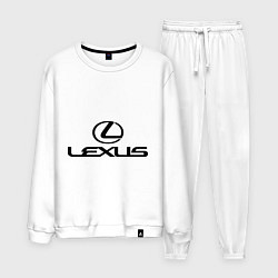 Костюм хлопковый мужской Lexus logo, цвет: белый