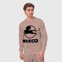 Костюм хлопковый мужской Iveco, цвет: пыльно-розовый — фото 2