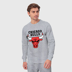 Костюм хлопковый мужской Chicago Bulls, цвет: меланж — фото 2