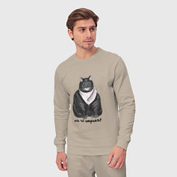 Костюм хлопковый мужской Есть покушать?, цвет: миндальный — фото 2