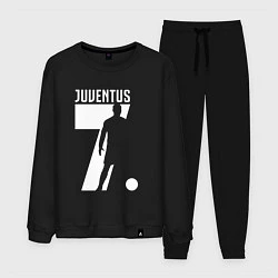Костюм хлопковый мужской Juventus: Ronaldo 7, цвет: черный