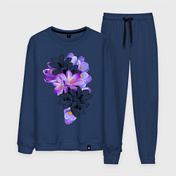 Костюм хлопковый мужской Krokus Flower, цвет: тёмно-синий