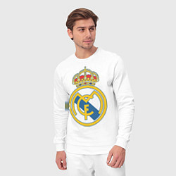 Костюм хлопковый мужской Real Madrid FC, цвет: белый — фото 2