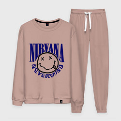 Костюм хлопковый мужской Nevermind Nirvana, цвет: пыльно-розовый